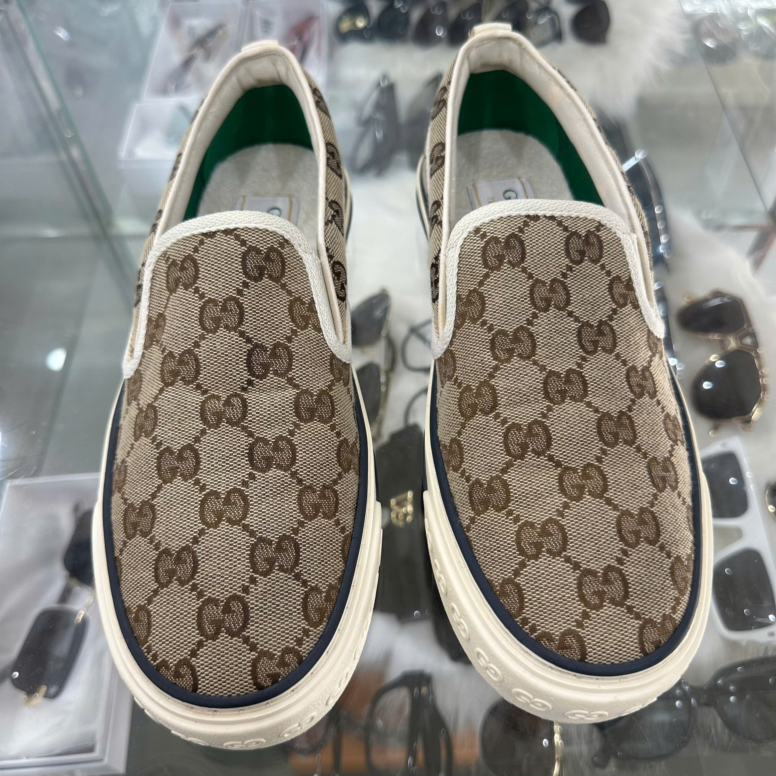 GIÀY SLIPON GUCCI HOẠ TIẾT MONOGRAM GG LN007 LIKE NEW