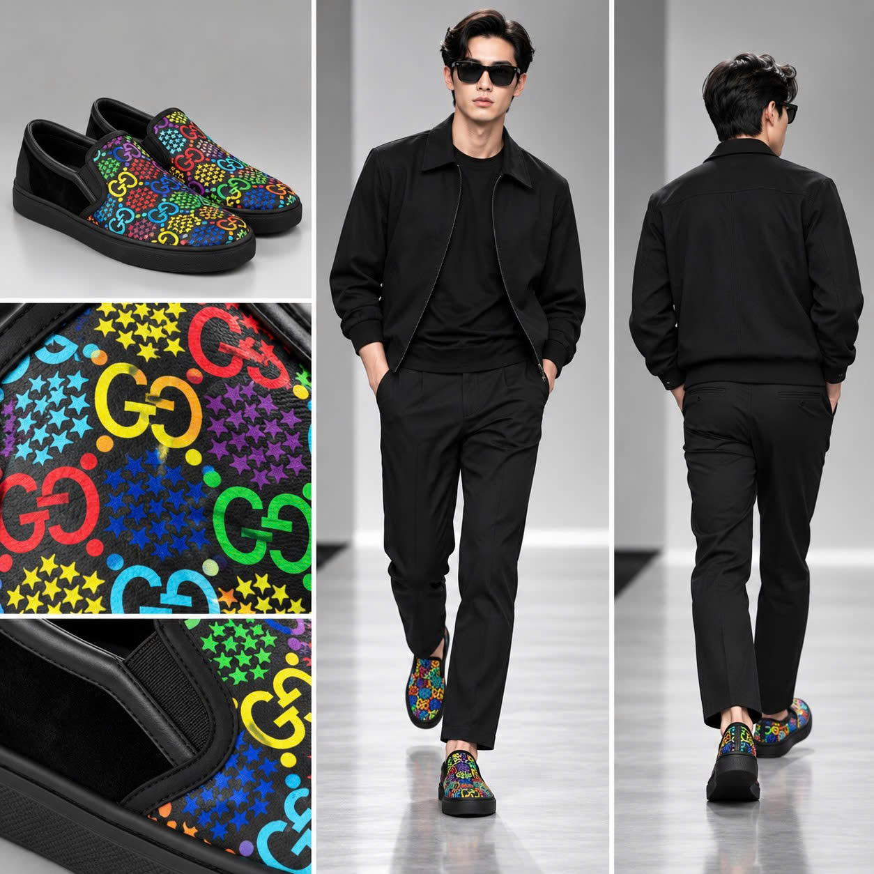 GIÀY SLIPON GUCCI HOẠ TIẾT T0129848384