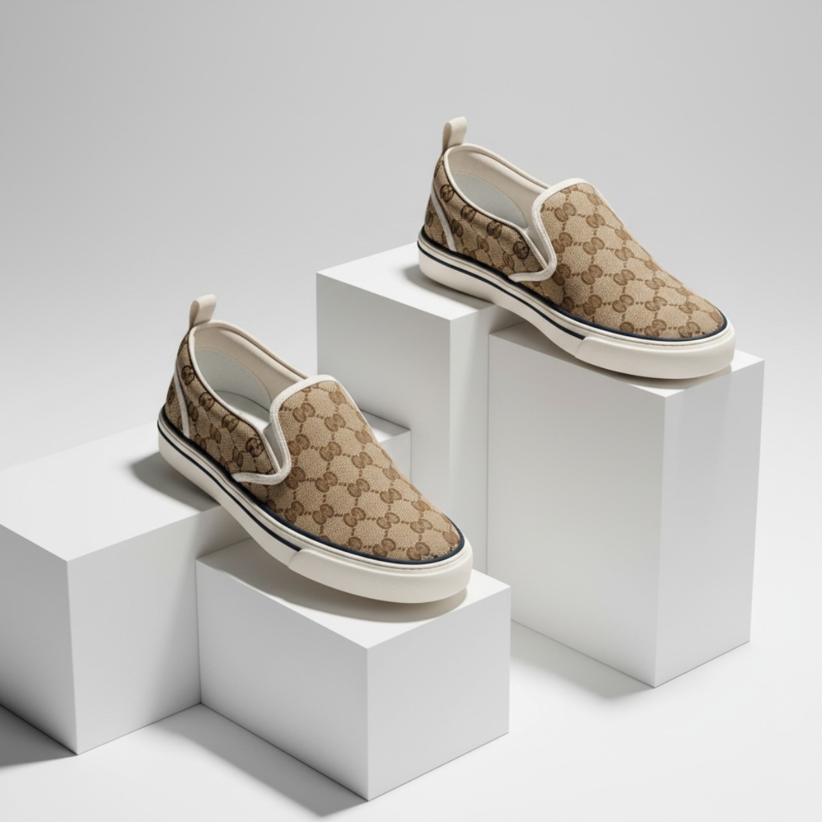 GIÀY SLIPON GUCCI TENNIS 1977 BEIGE 643489 2HK30 9761