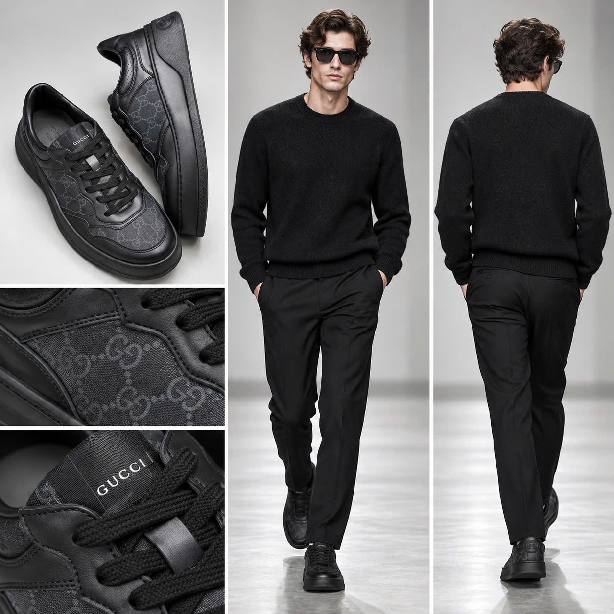 GIÀY SNEAKER GUCCI CHUNKY ĐEN L8883209
