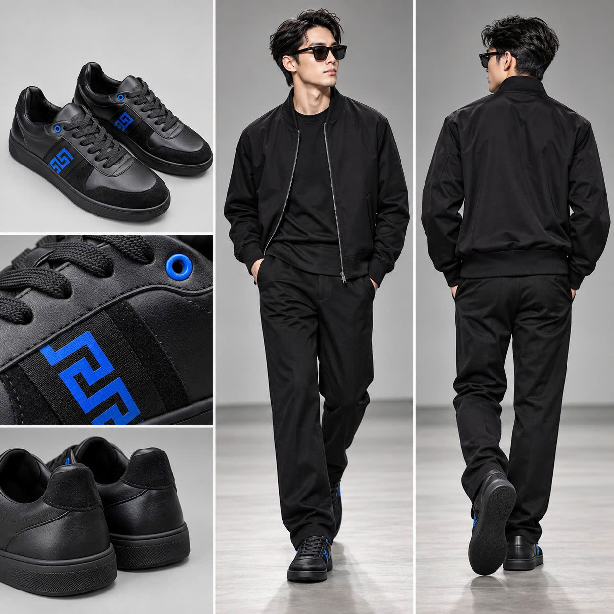 GIÀY SNEAKER VERSACE ĐEN T028196