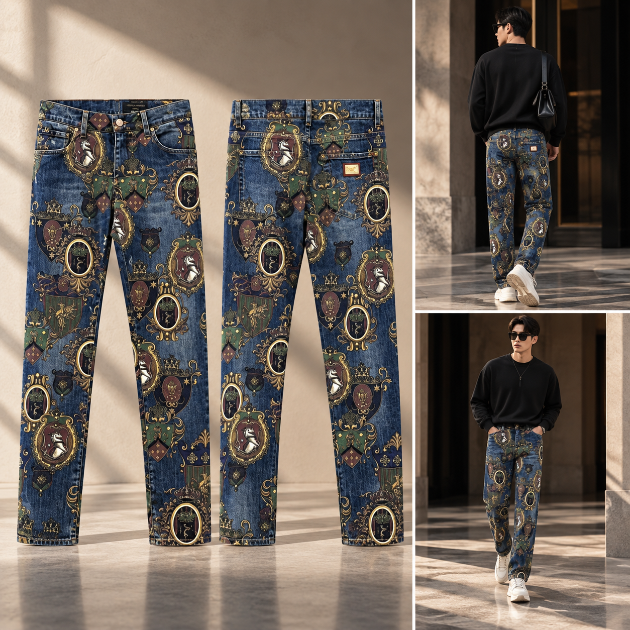 JEAN DOLCE NHIỀU HUY HIỆU SKINNY GYC4LDG8BI8S9001