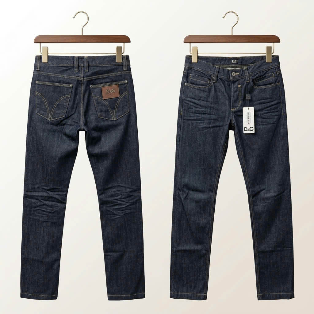 JEAN DOLCE XANH TÚI SAU ĐÁP DA R50663 SD776