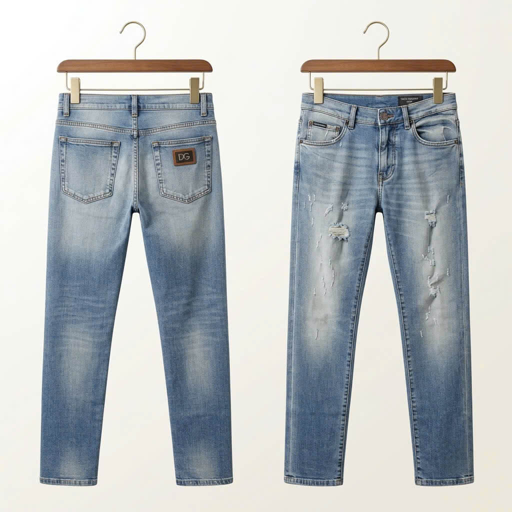 JEAN DOLCE XANH WASH RÁCH 2 ĐÙI GY07LD G8X98 S9001