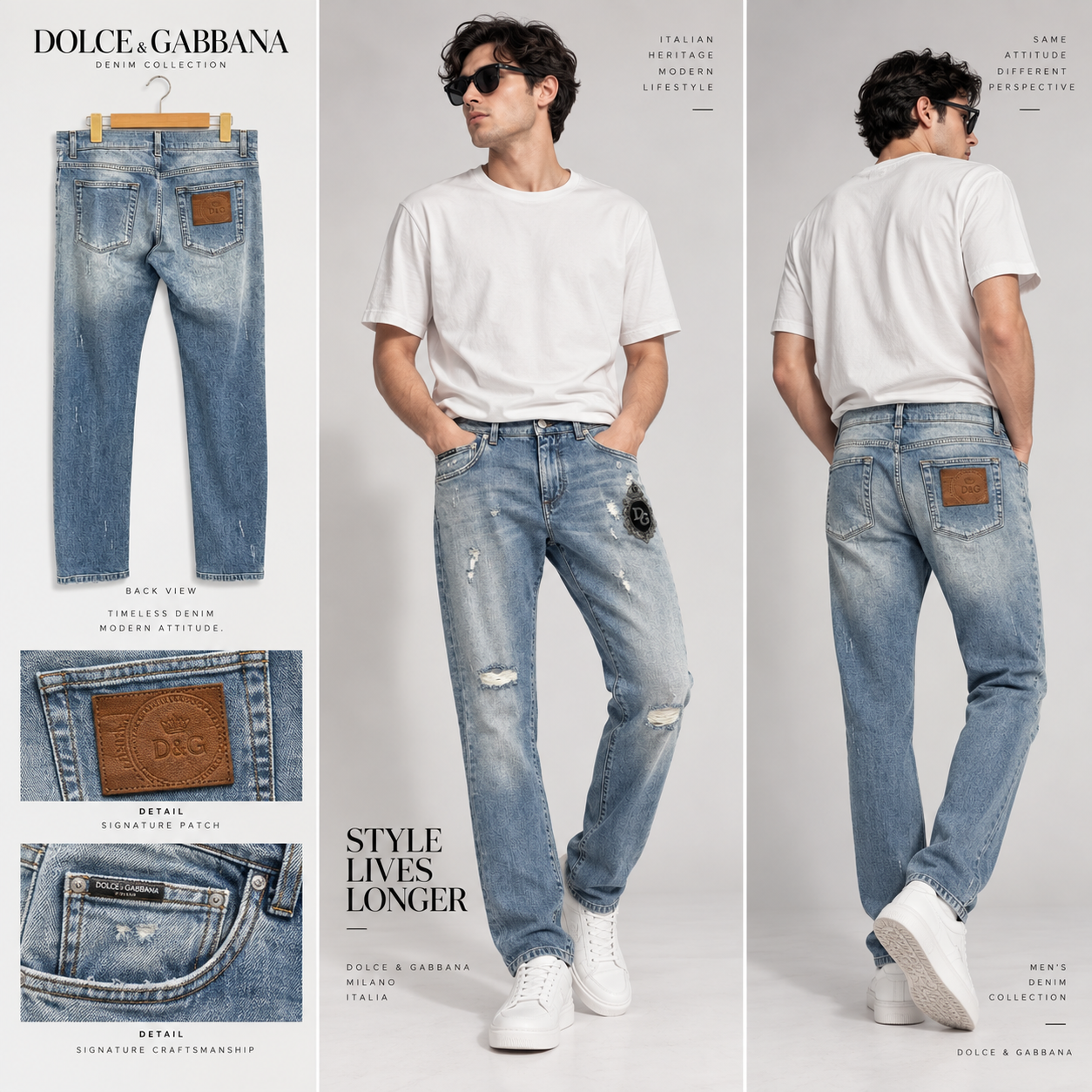 JEAN DOLCE XANH WASH RÁCH 2 ĐÙI THÊU VƯƠNG MIỆN SKINNY GY07LZ G8BZ2