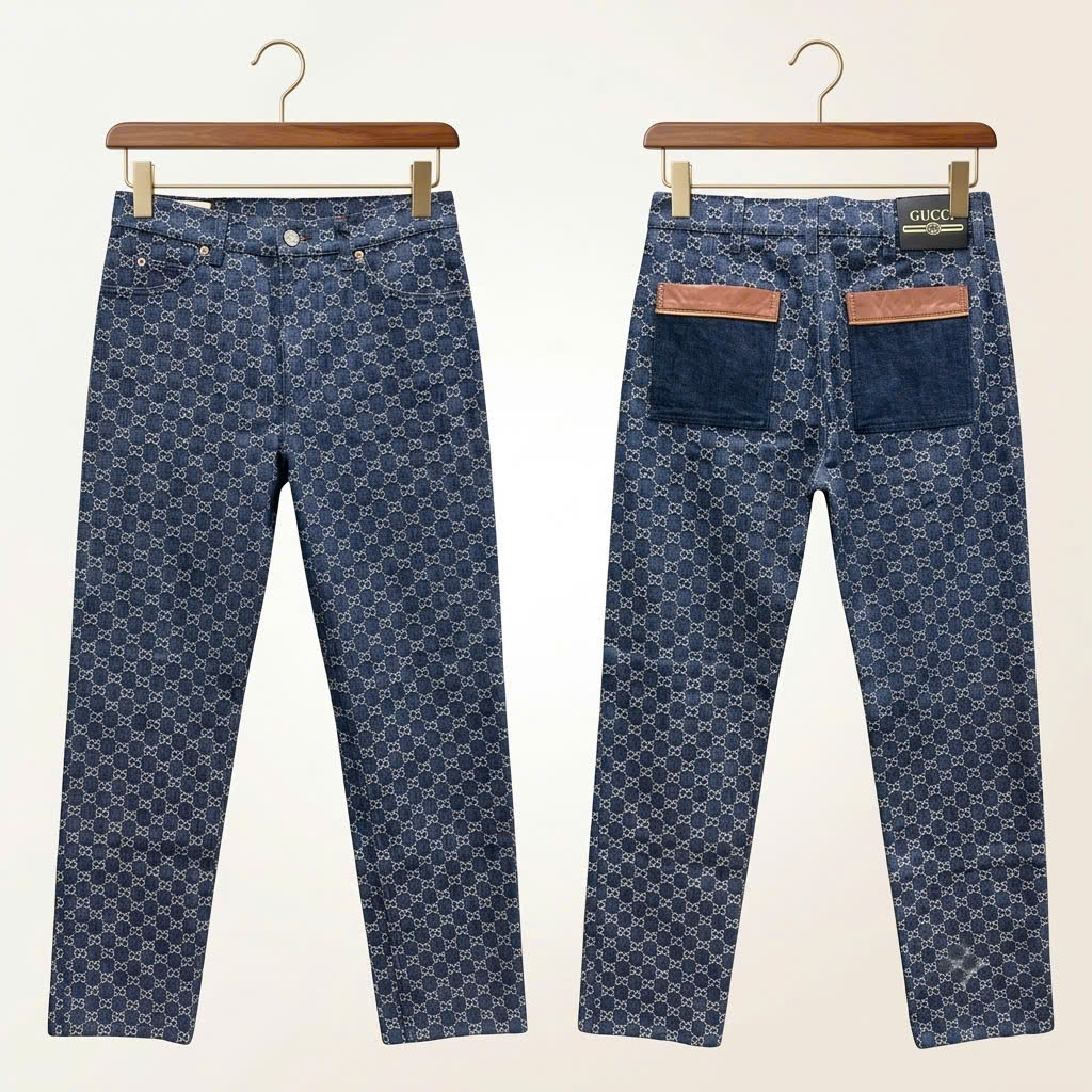 JEAN GUCCI XANH HOẠ TIẾT MONOGRAM 649092 XDBK1 4266