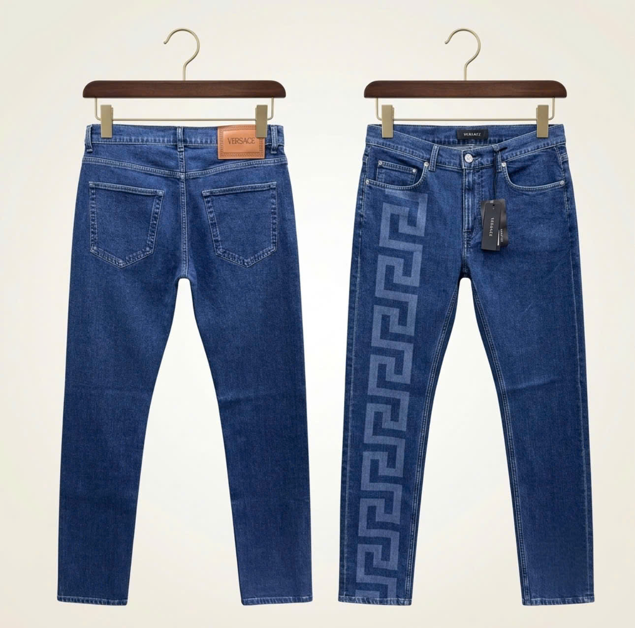 JEAN VERSACE XANH HOẠ TIẾT CHẠY DỌC 1011840 1A05898 1D480B