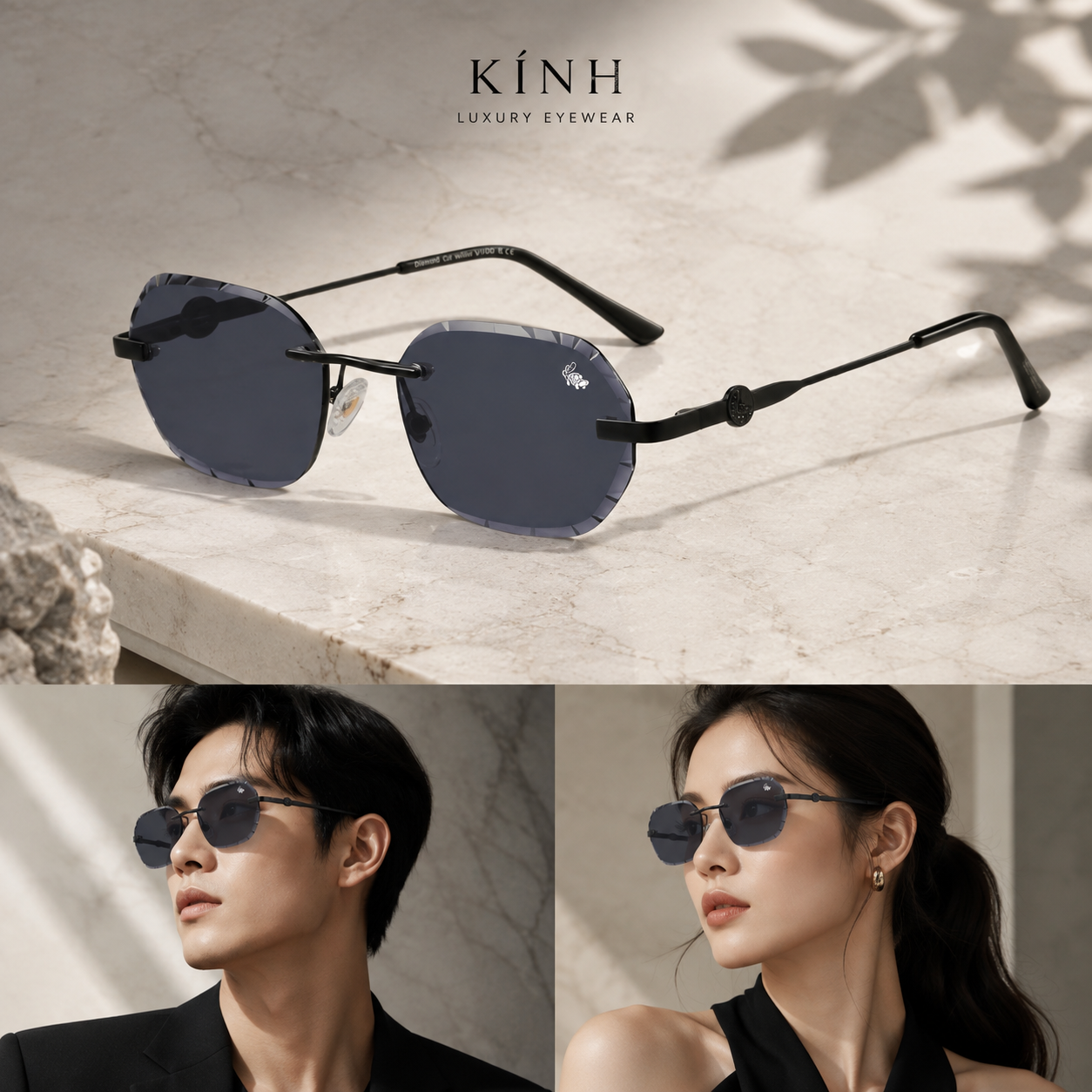 KÍNH BELVOIR DIAMOND CUT WILLOW|STEALTH SIZE 53