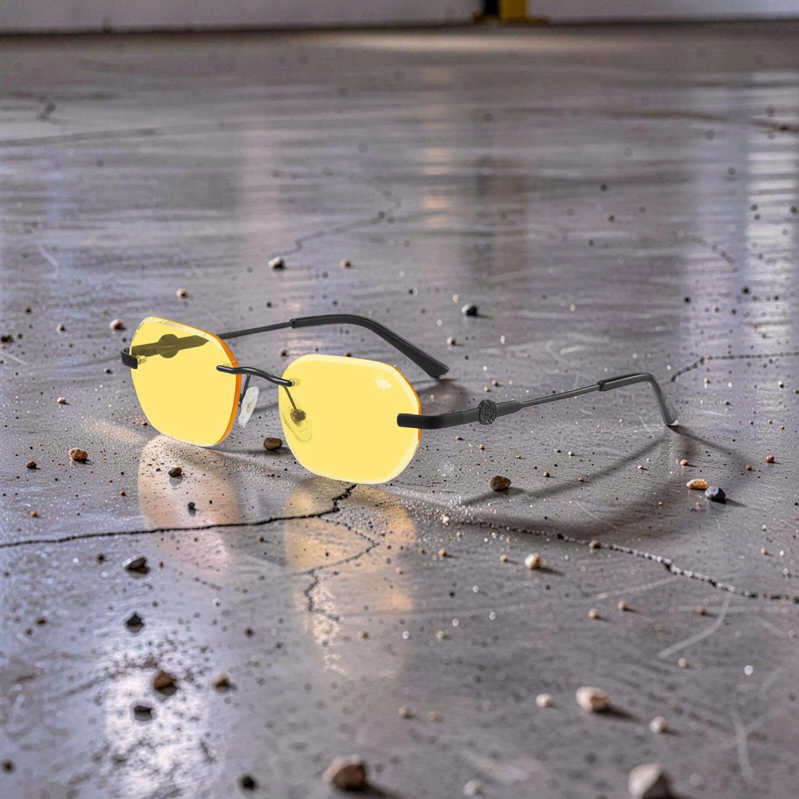 KÍNH BELVOIR DIAMOND CUT WILLOW YELLOW|STEALTH SIZE 53