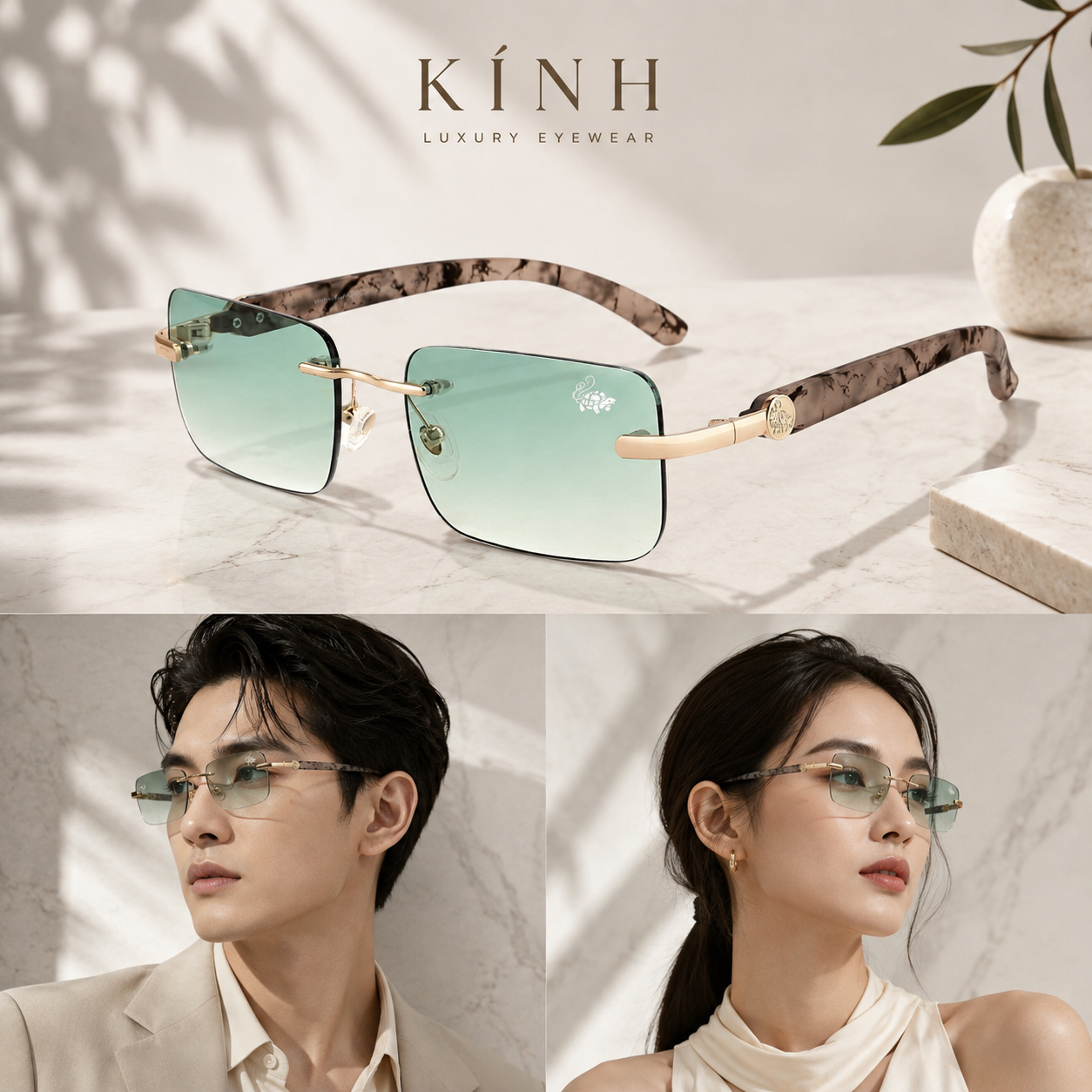KÍNH BELVOIR HAMPTON WHITE MARBLE|GREEN