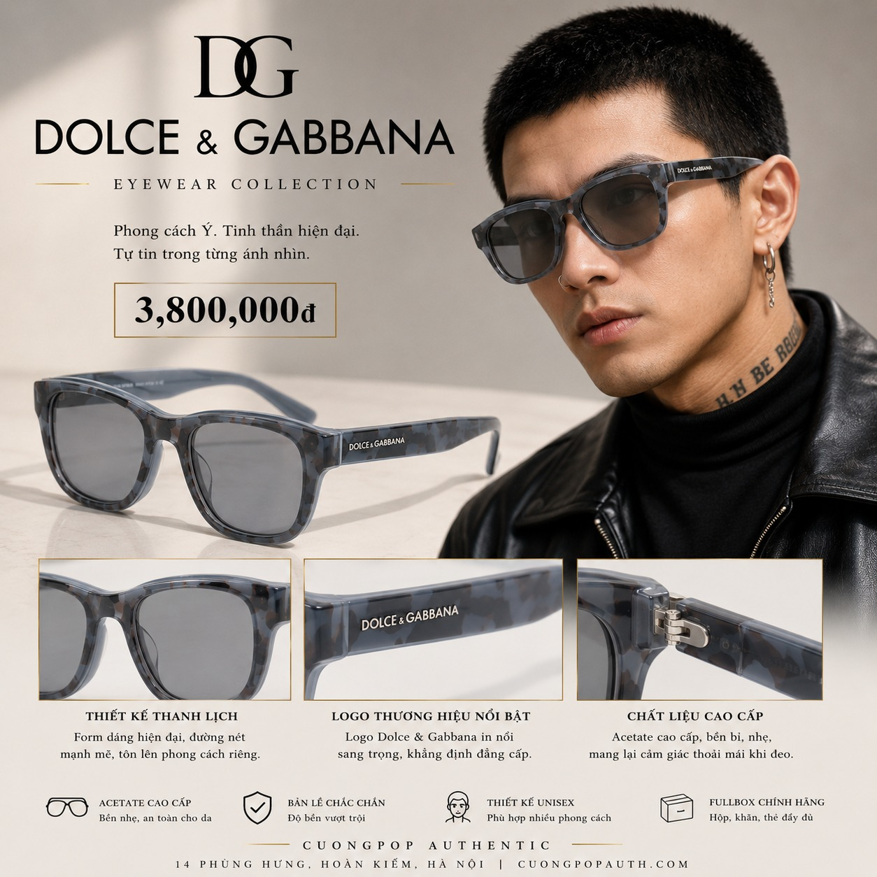 KÍNH DOLCE FULL VÂN BÁO DG4284