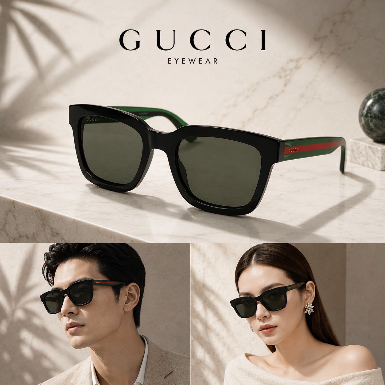 KÍNH GUCCI GG0001SN 002 SIZE 52X21X145