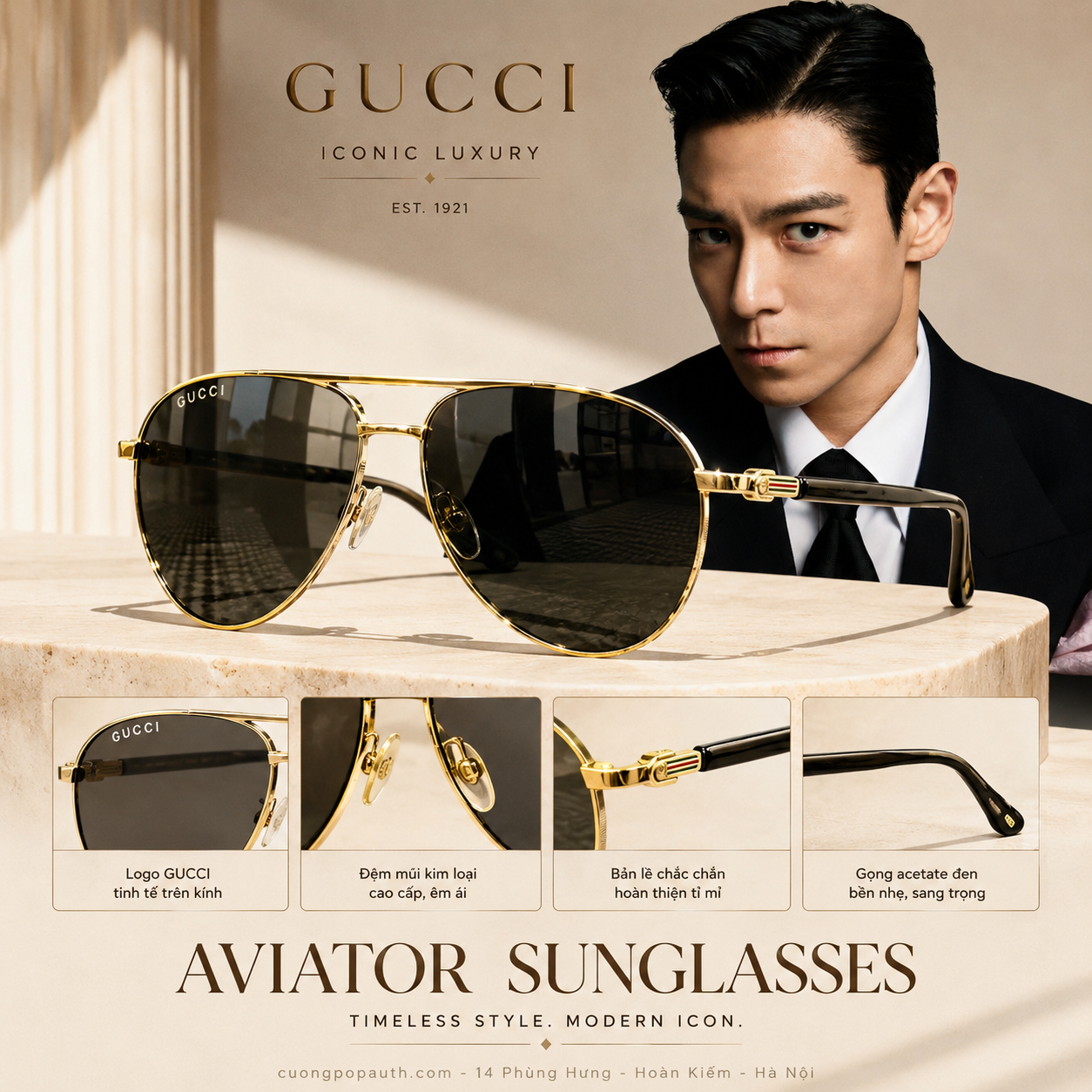 KÍNH GUCCI GG1220S-001 SIZE 59