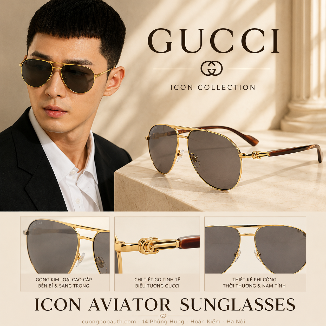 KÍNH GUCCI GG1220S-002 SIZE 59