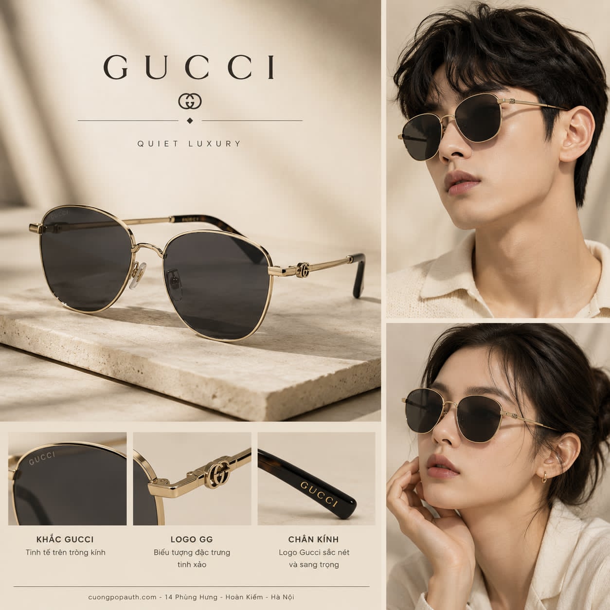 KÍNH GUCCI GG1419S-001 SIZE 60