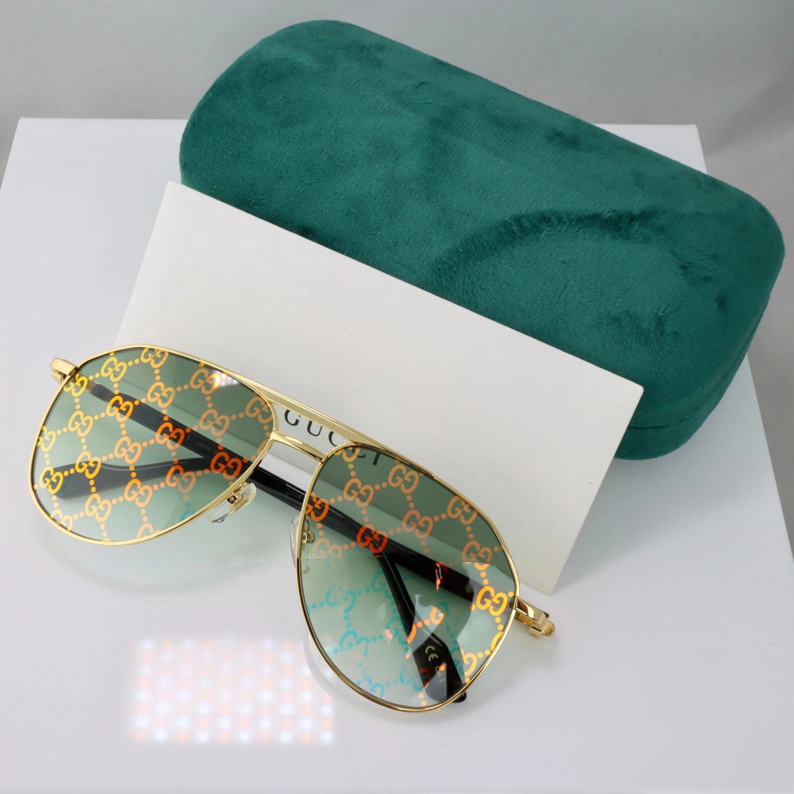 KÍNH GUCCI XANH/VÀNG GG1220S 004 SIZE 59/14/145