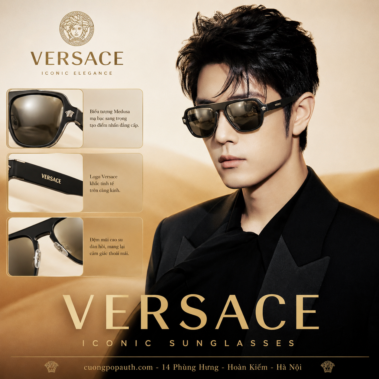 KÍNH VERSACE MEDUSA VE2199 SIZE 56
