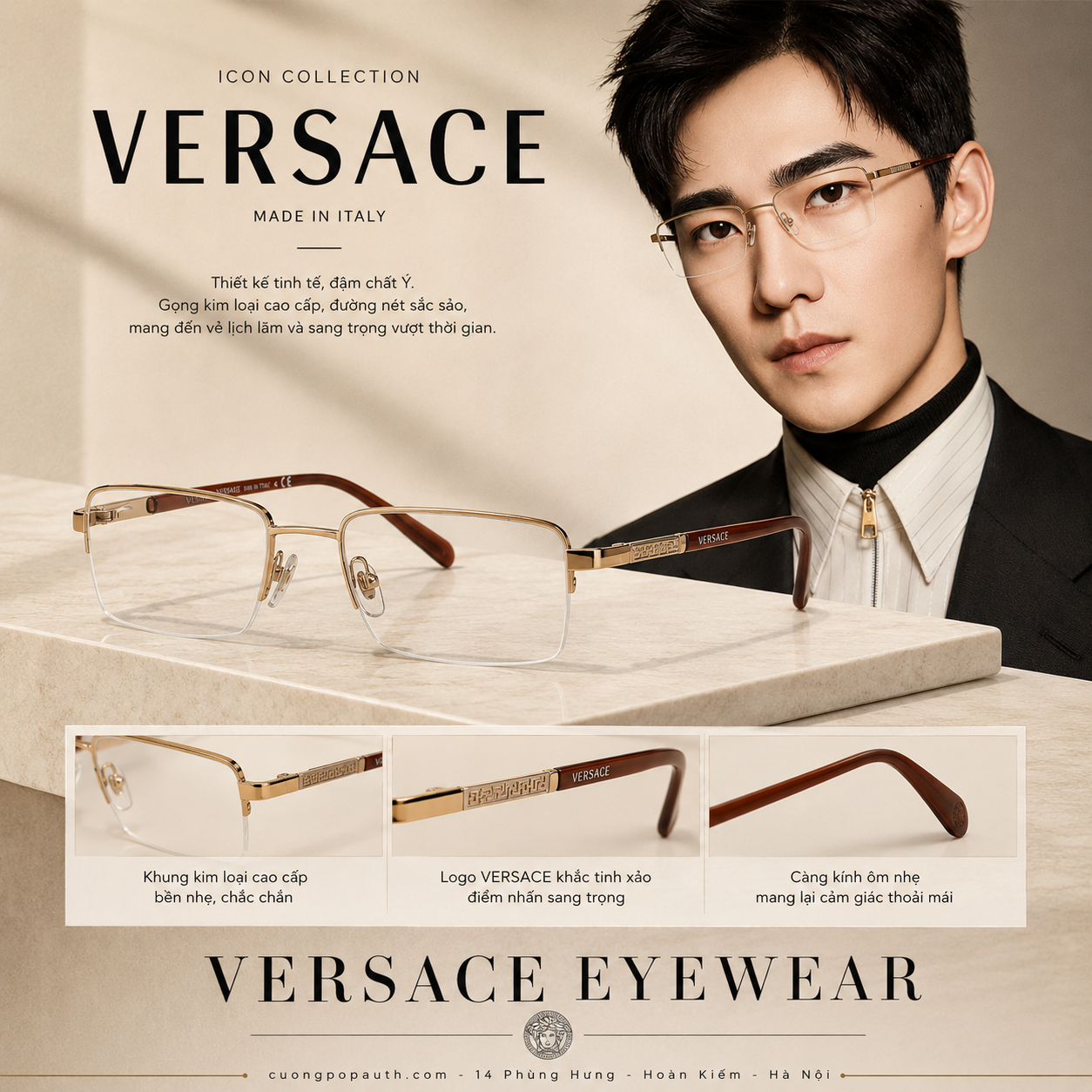 KÍNH VERSACE VE1066 SIZE 50X18X135