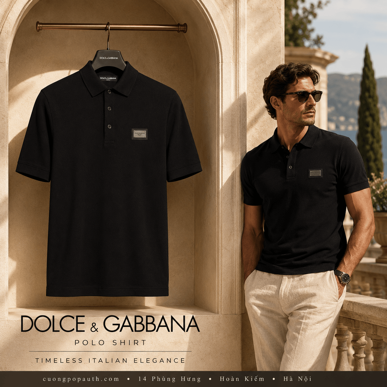 POLO DOLCE ĐEN TAG SPORT G8PL4T G7P1D N0000