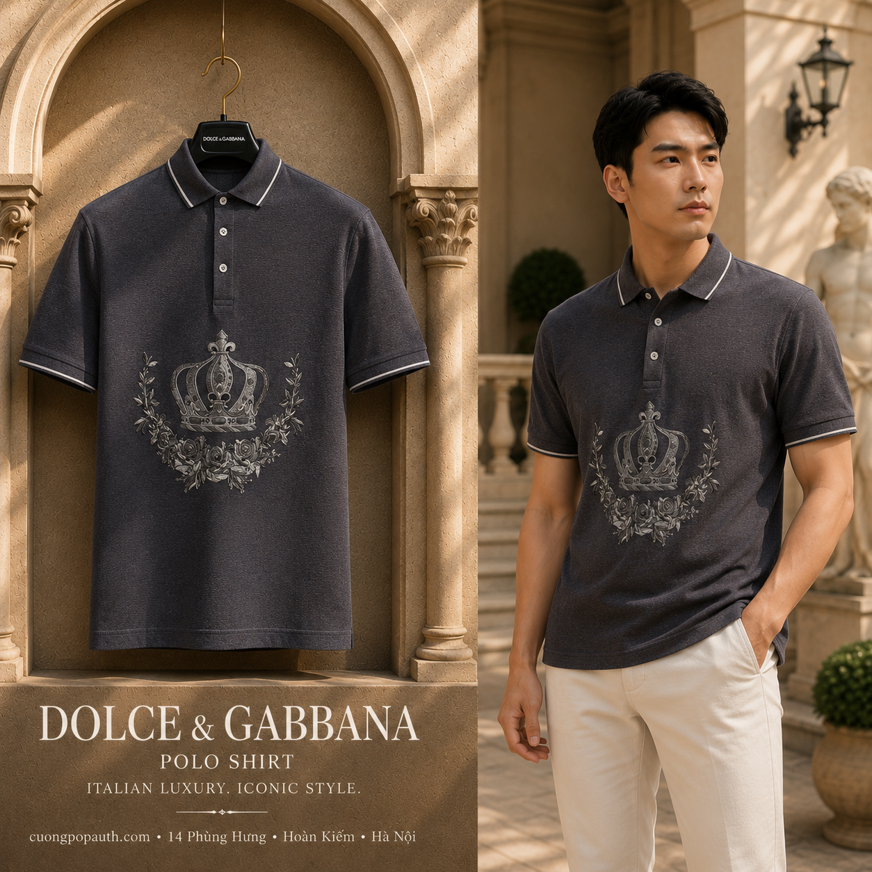 POLO DOLCE THÊU VƯƠNG MIỆN G8GH1T G7HQJS8292
