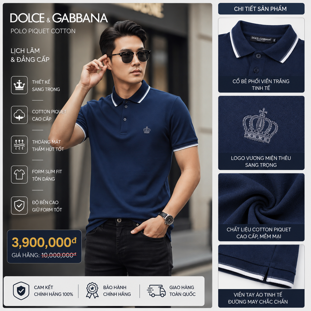 POLO DOLCE XANH G8GI2T G7IEY B0537