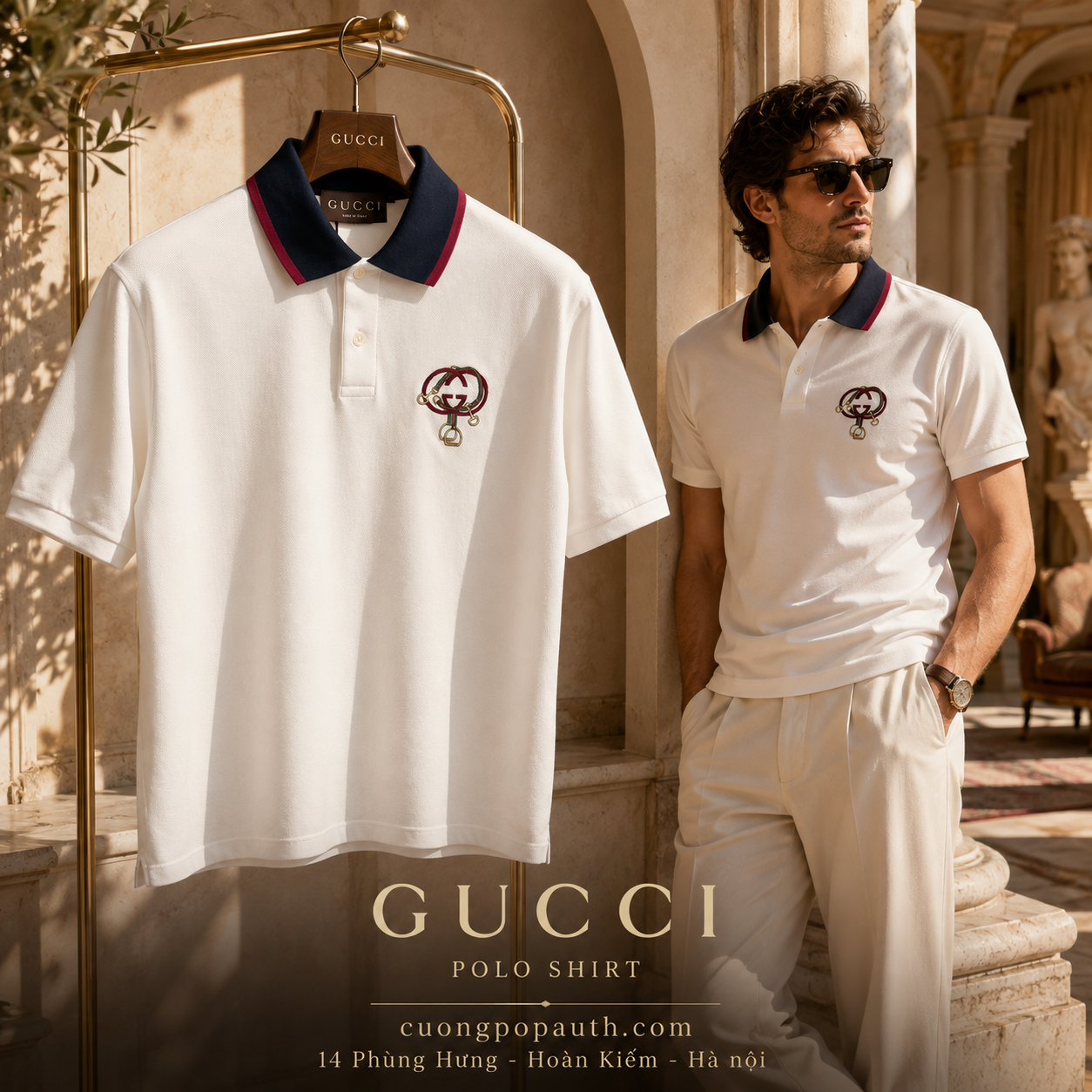 POLO GUCCI TRẮNG K23
