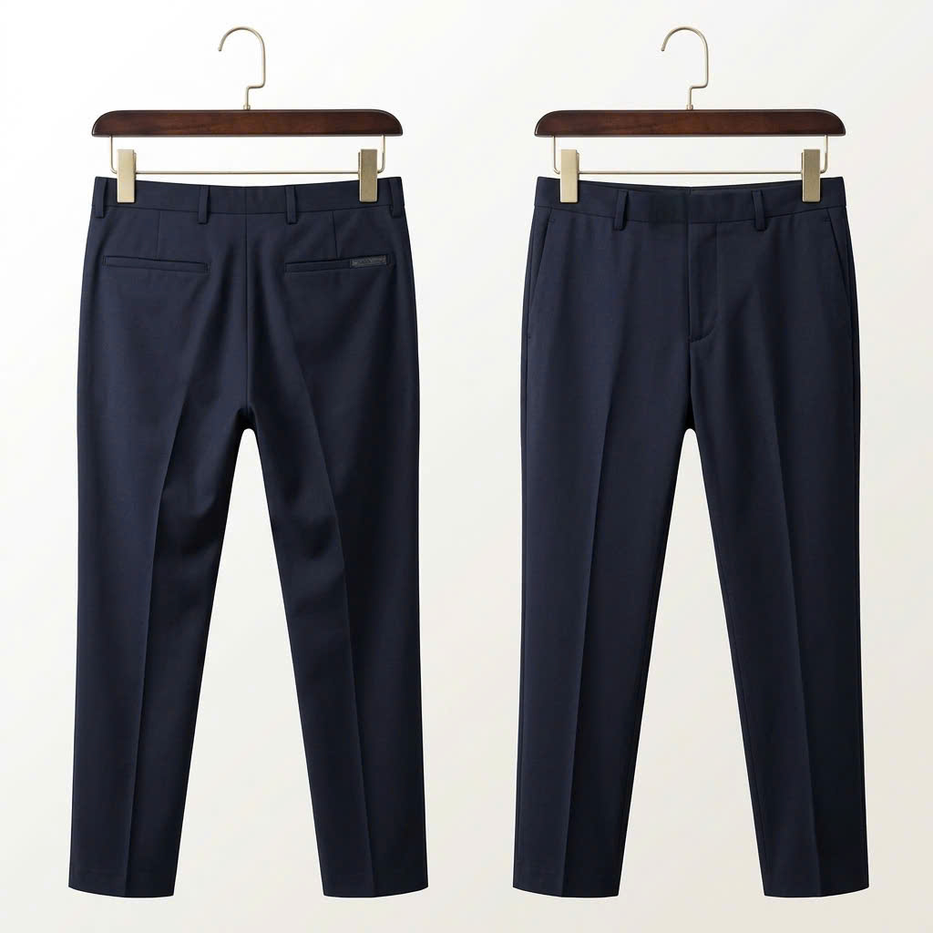 QUẦN ÂU PRADA NAVY TEM MÔNG UPA587