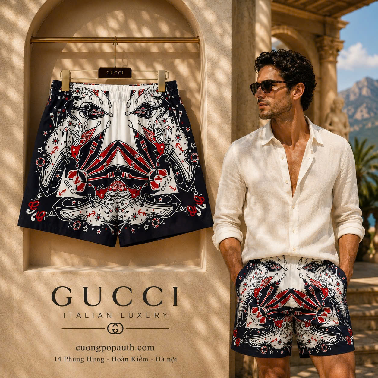 QUẦN SHORT GUCCI HOẠ TIẾT K0921