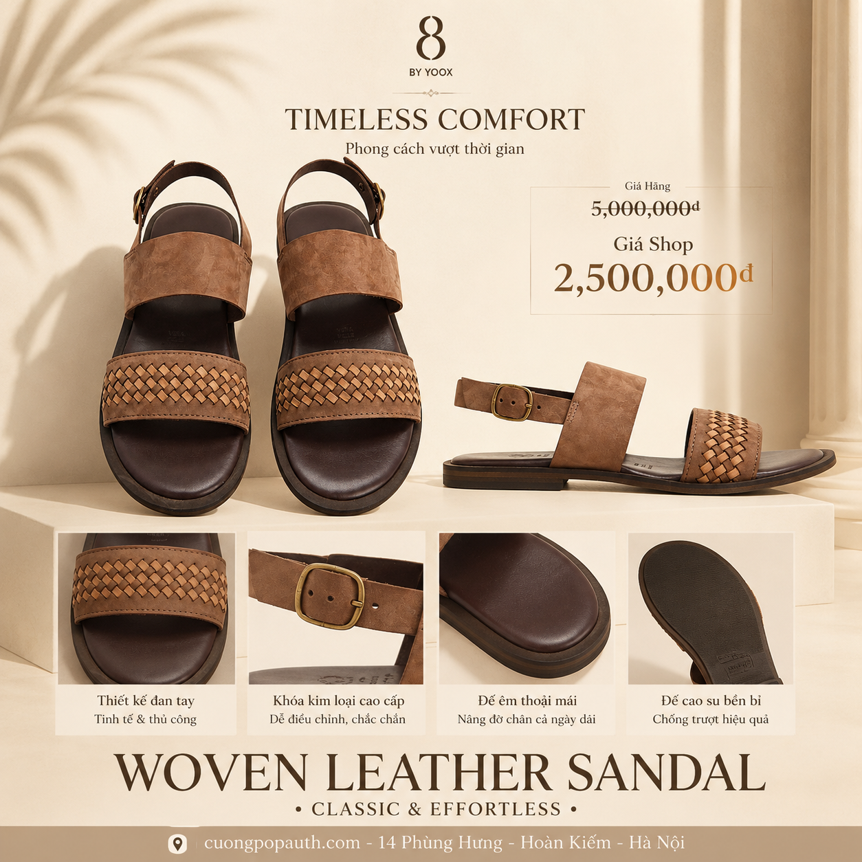 SANDAL 8 BY YOOX NÂU NHẠT 17498299XC