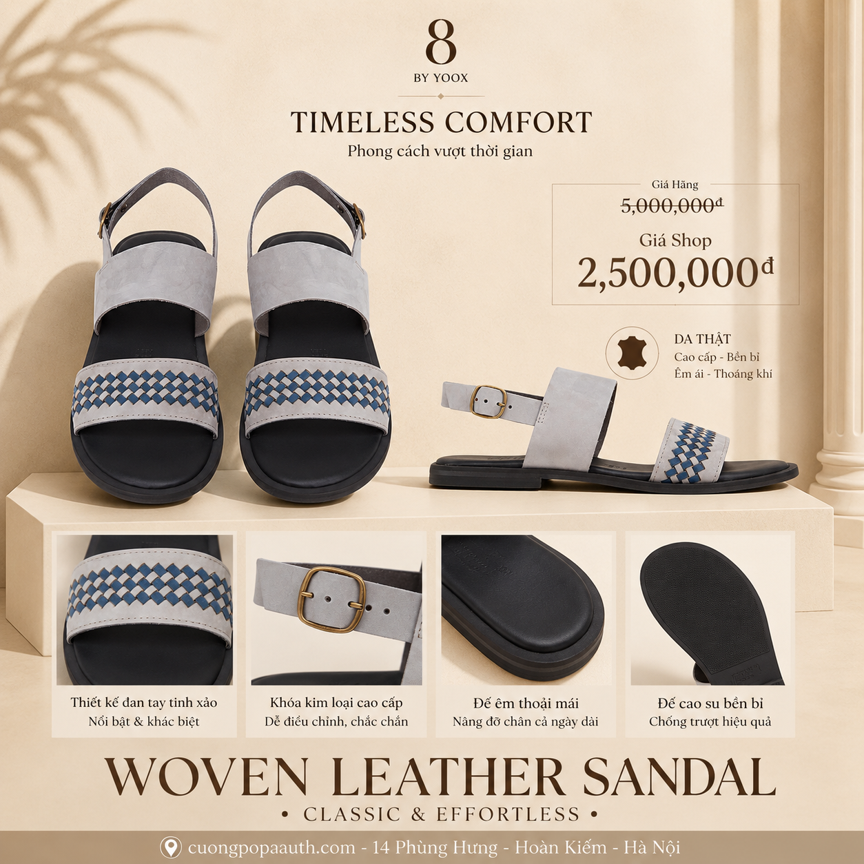 SANDAL 8 BY YOOX XÁM NHẠT 17498299EV