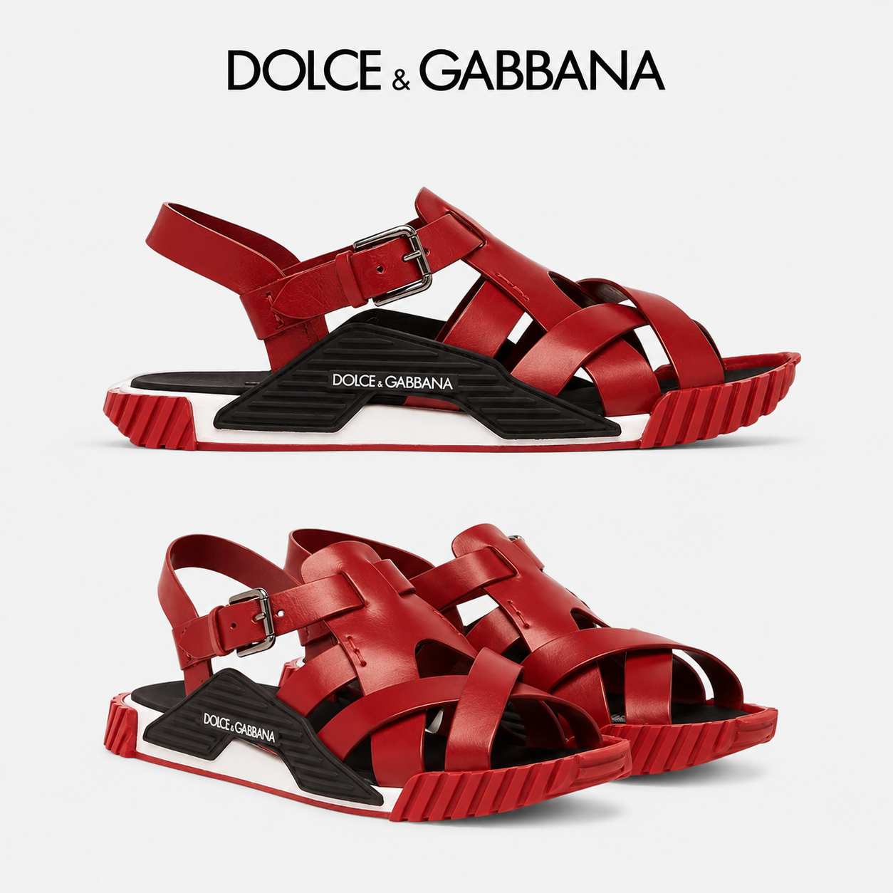 SANDAL DOLCE ĐỎ QUAI CHÉO M4749821042009