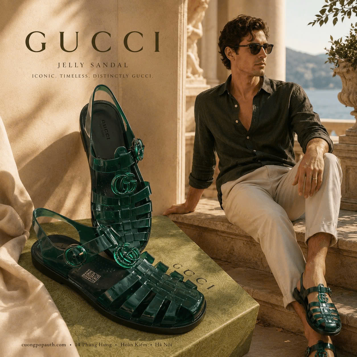 SANDAL GUCCI XANH KT22