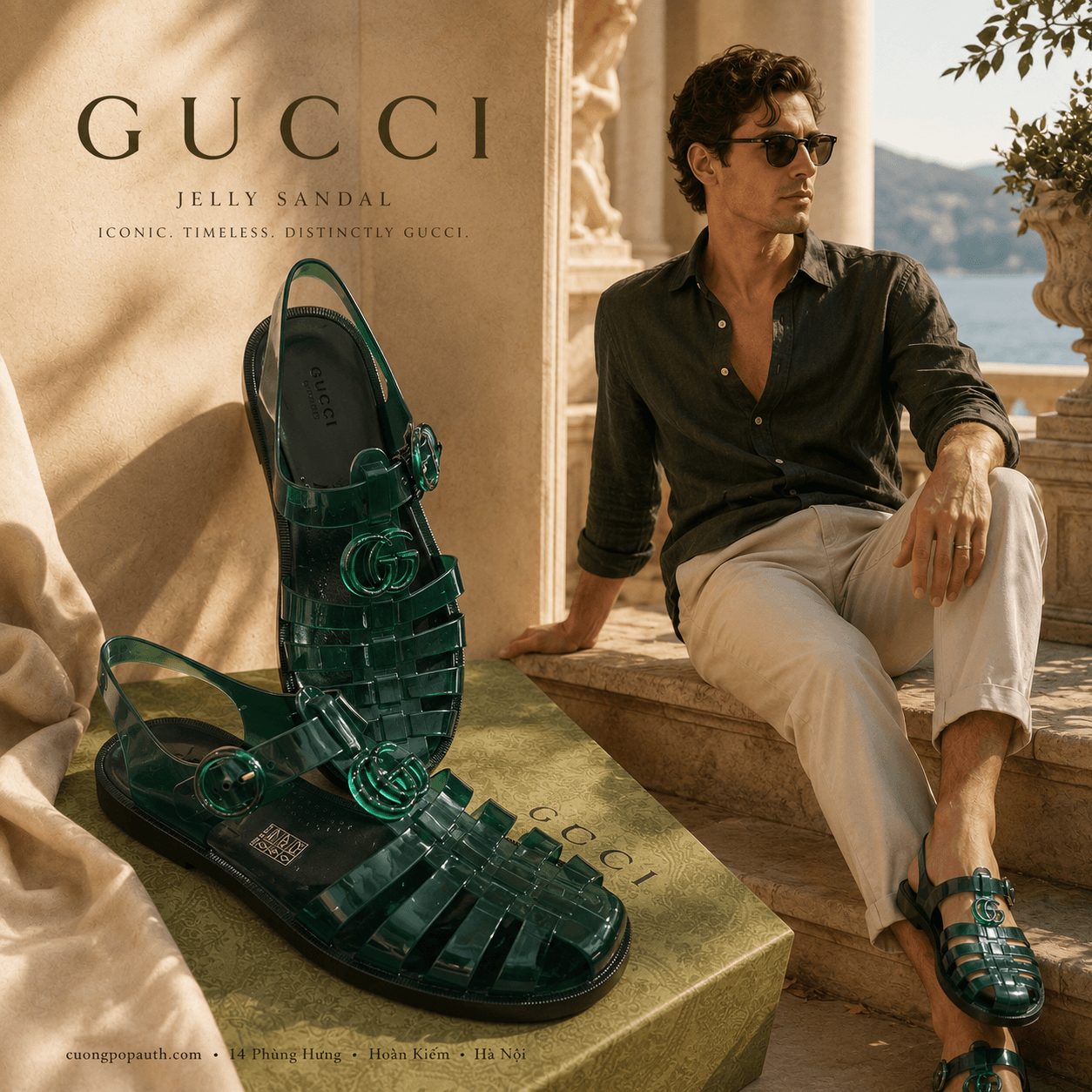 SANDAL GUCCI XANH KT22