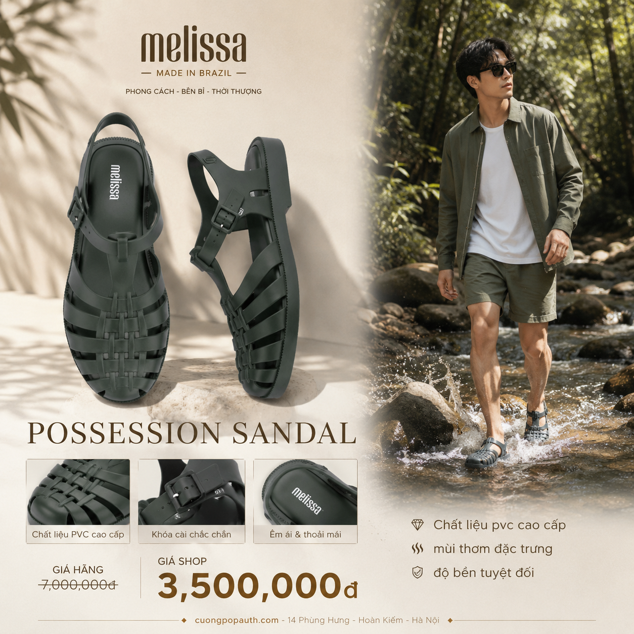 SANDAL MELLISA RÊU SẦN MLS8882