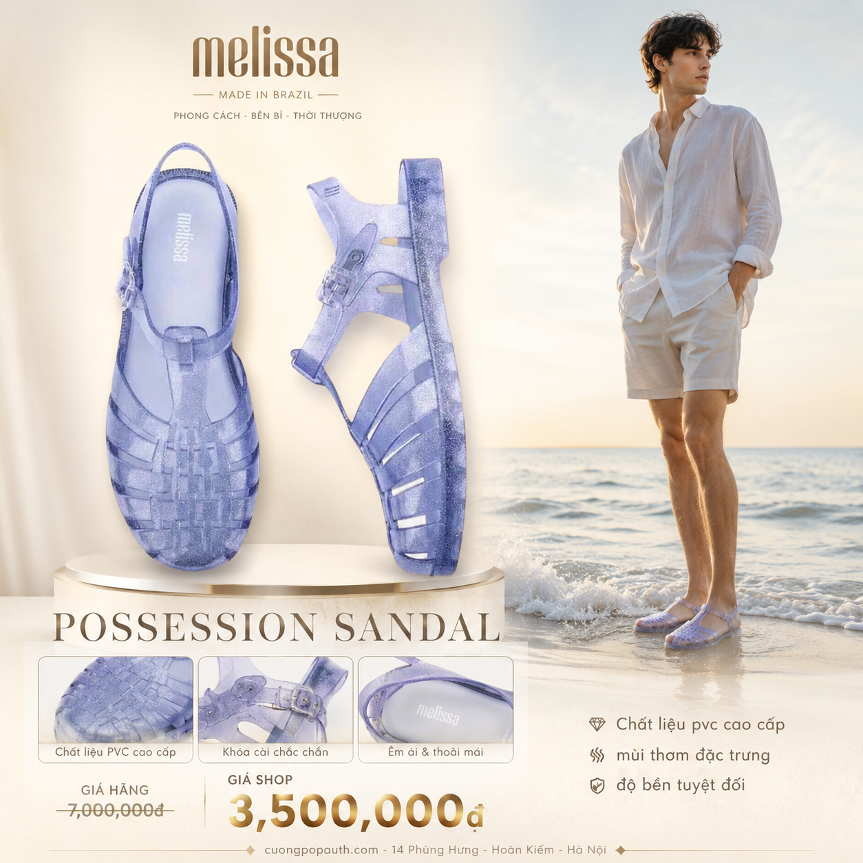 SANDAL MELLISA XANH NGỌC 32408-53933 MLS6160
