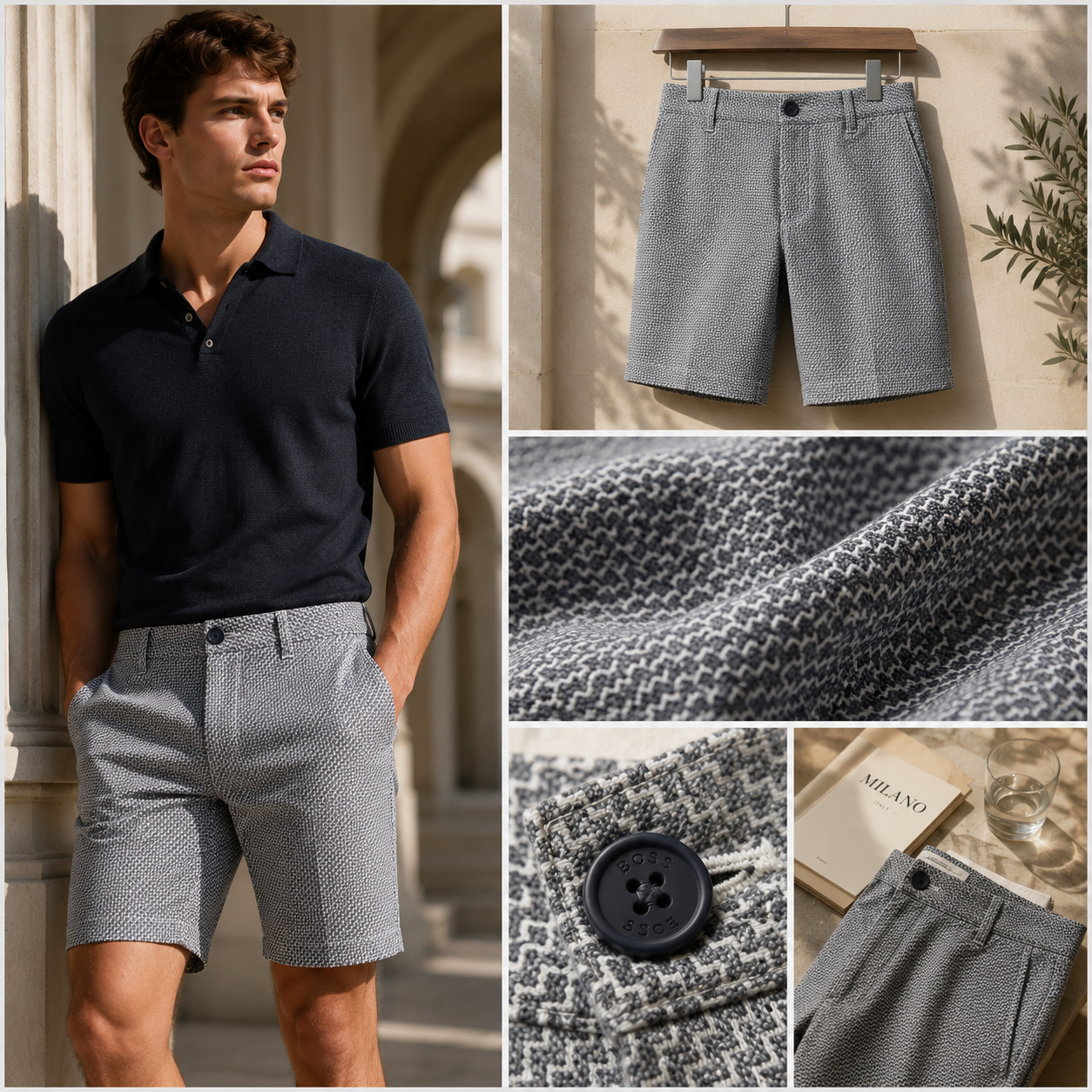 SHORT ARMANI HỌA TIẾT NHỎ AX9650