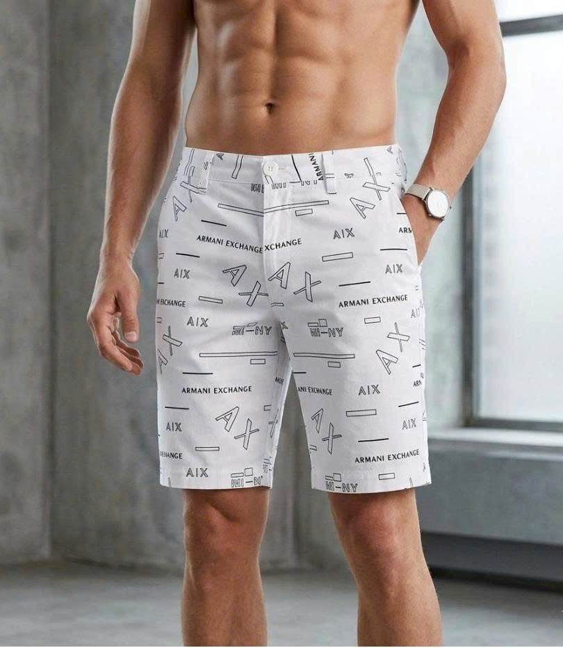 SHORT ARMANI TRẮNG NHIỀU CHỮ 6LZS01ZN24Z121BD