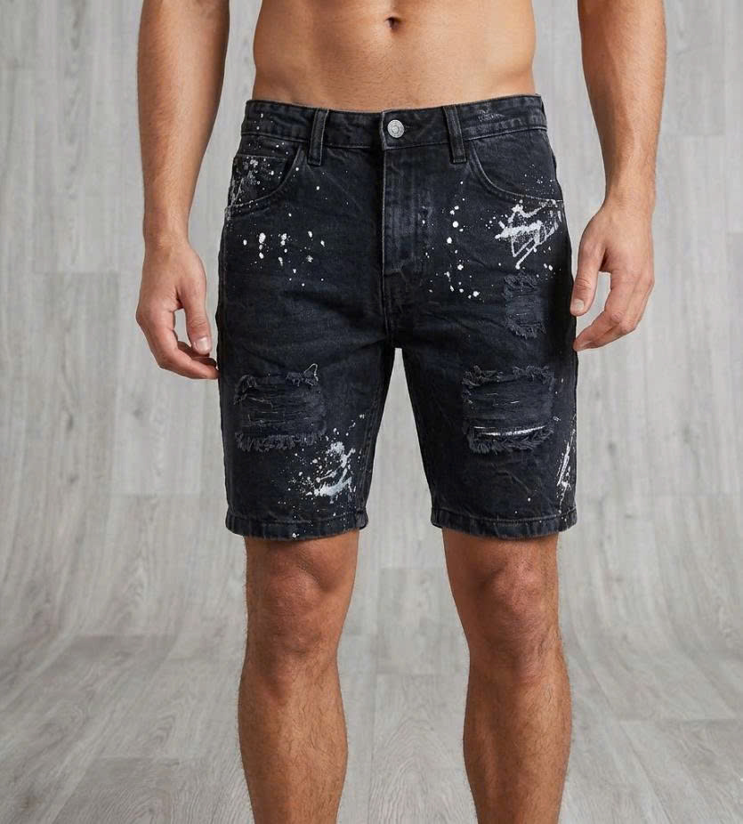 SHORT BOOMAN ĐEN RÁCH 2 ĐÙI BMM82729