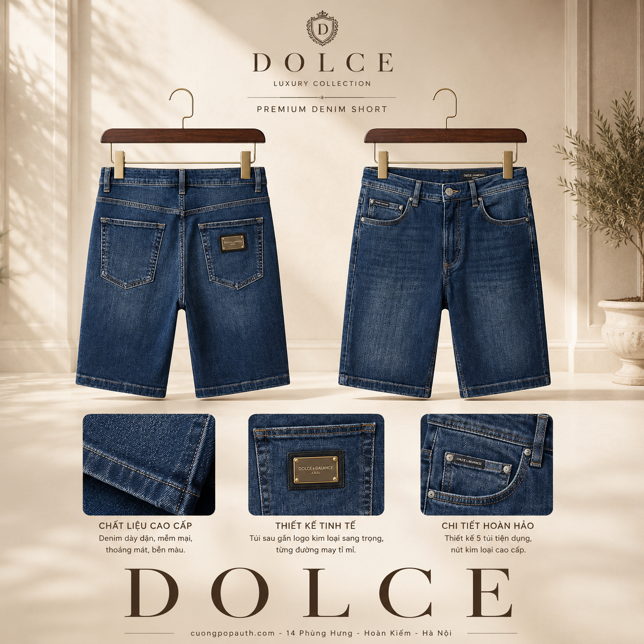 SHORT DOLCE XANH TAG GƯƠNG GWNXAD G8PO9