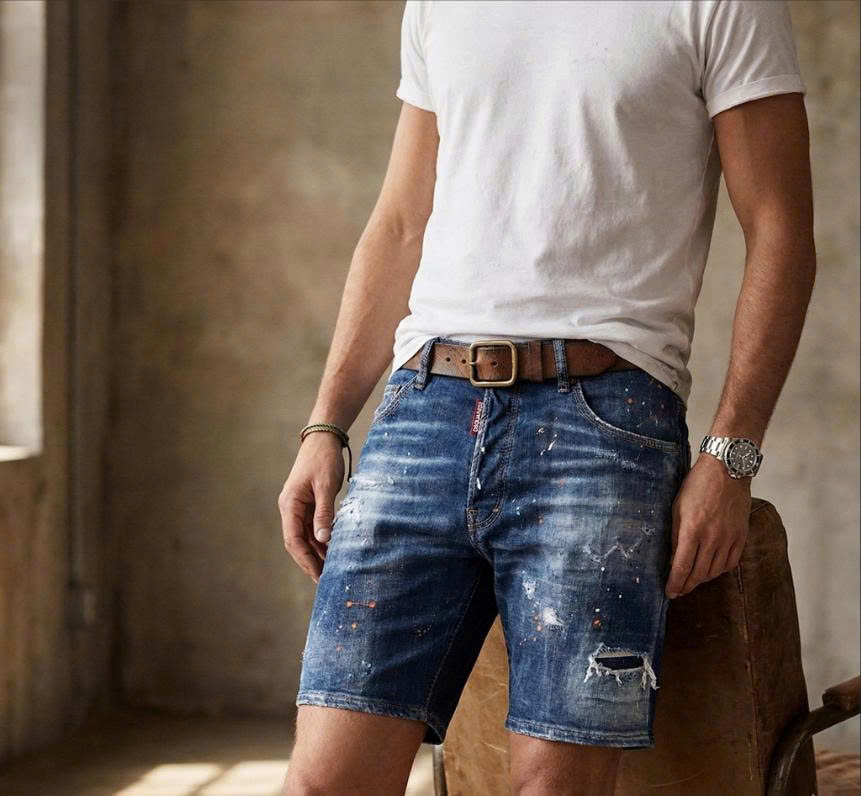 SHORT DSQUARED2 XANH S71MU0797 S30872 470