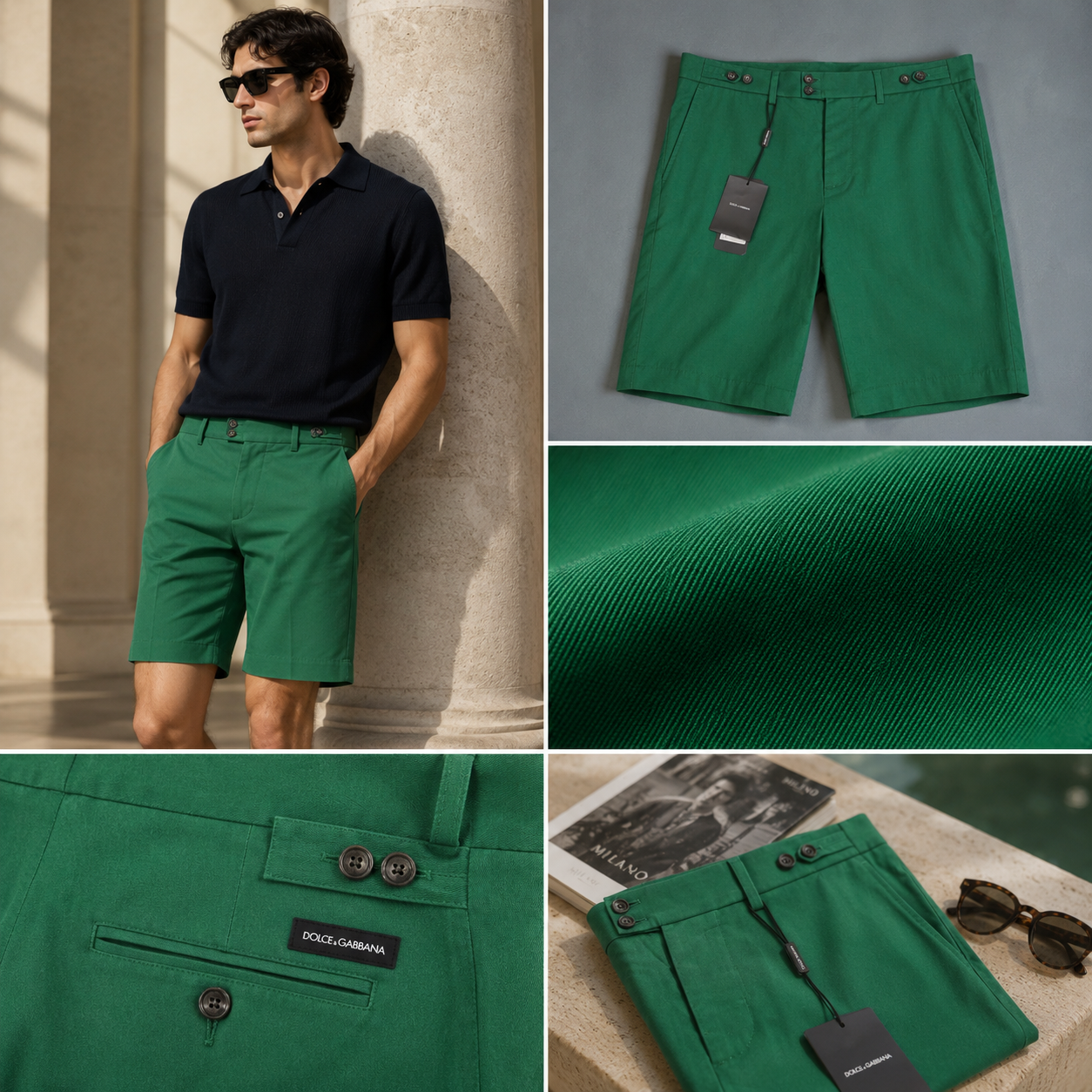 SHORT KAKI DOLCE XANH GYTJMT FUFIS
