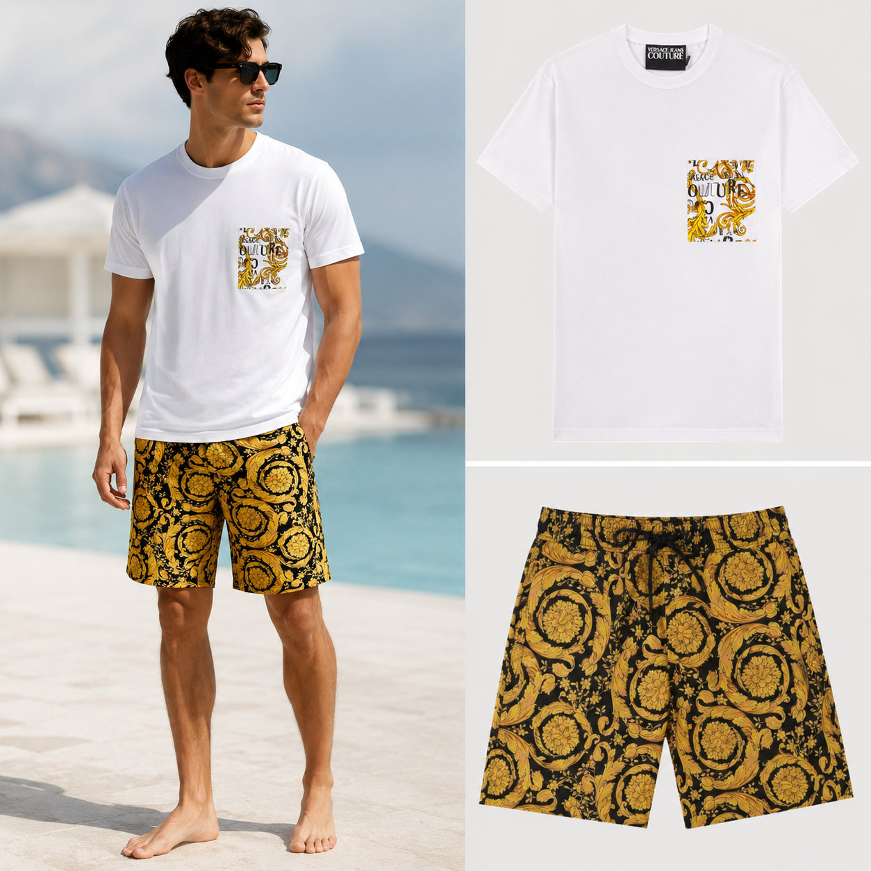 SHORT VERSACE HOA VĂN VÀNG ABU05021A233170A7900