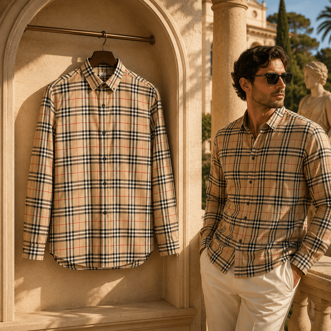 SƠ MI BURBERRY DÀI TAY CAMEL 3774278