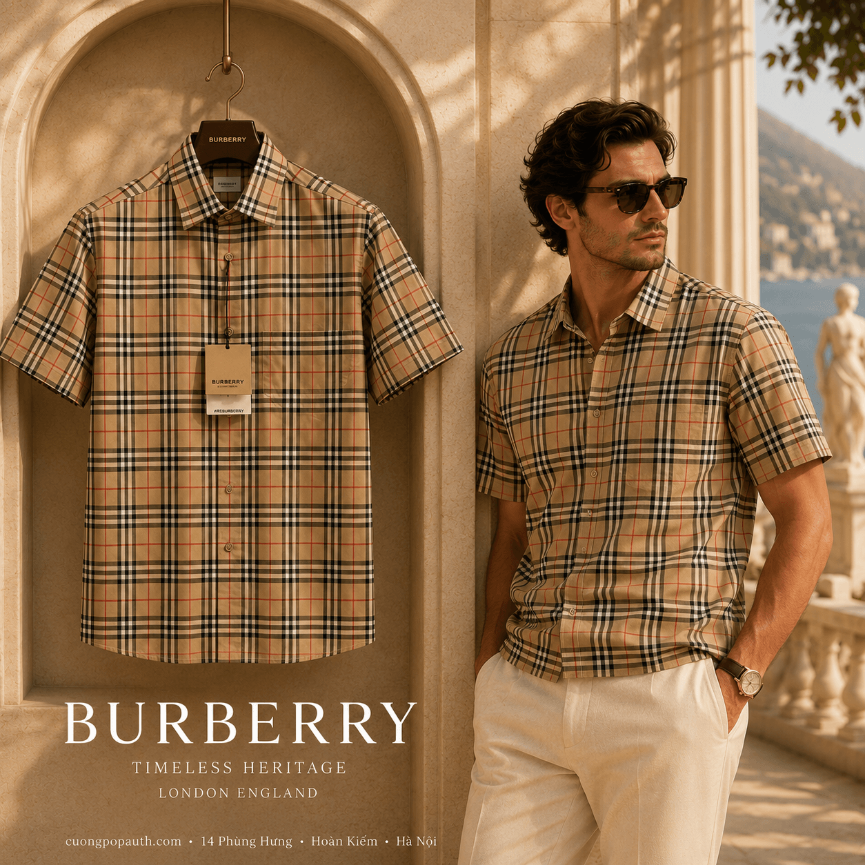 SƠ MI BURBERRY KẺ NHỎ KT10