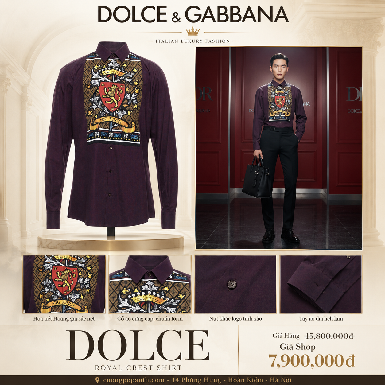 SƠ MI DOLCE SƯ TỬ ĐỎ 12736761LX