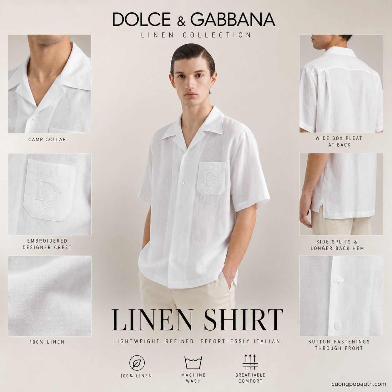 SƠ MI DOLCE TRẮNG CHỮ NGỰC G5JH9Z FU4IK