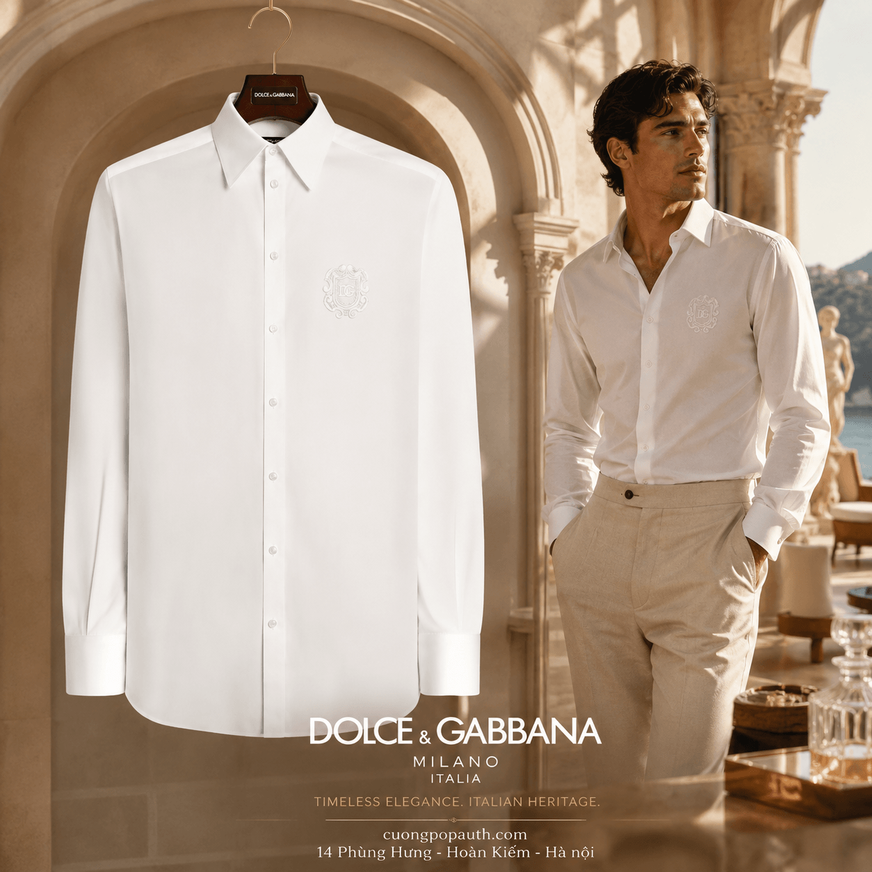 SƠ MI DOLCE TRẮNG TAG KHIÊN MARTINI G5ML1Z FU5T9 W0800