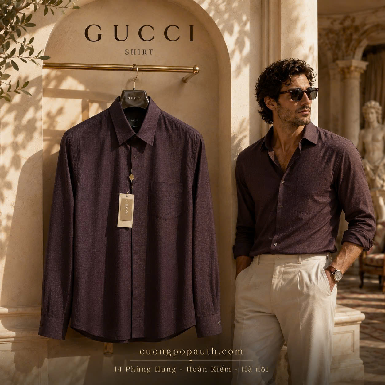 SƠ MI GUCCI HOẠ TIẾT K174