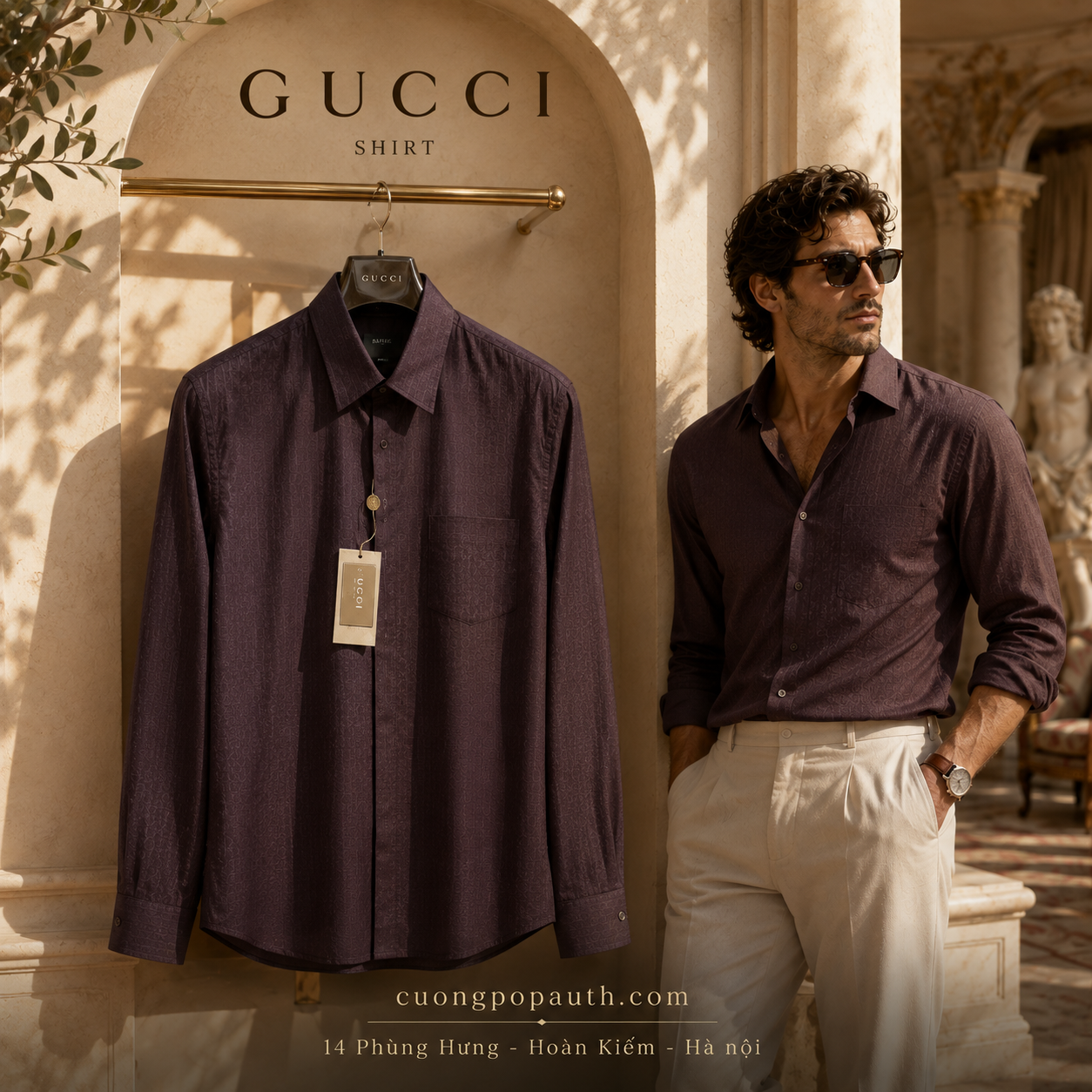 SƠ MI GUCCI HOẠ TIẾT K174