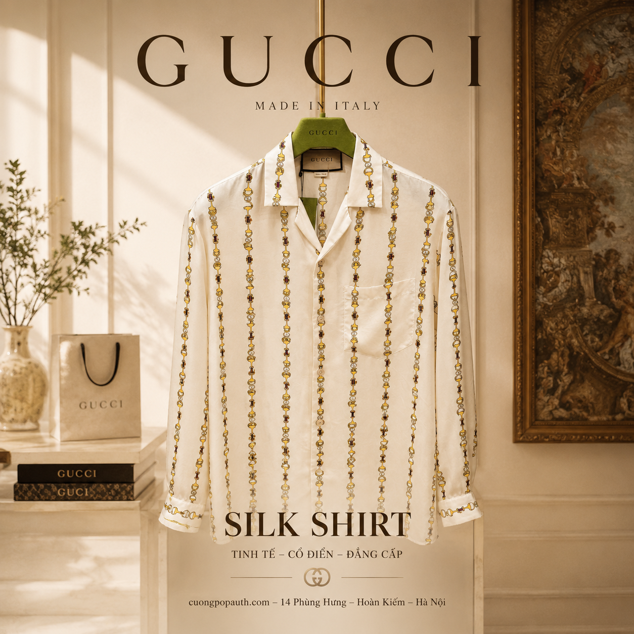 SƠ MI GUCCI LỤA KT998